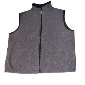 Campmor Men Gray Fleece Vest Full Zip No Size/Content Tag - Imperfect (Sz L?)